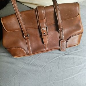 **Sold**Brown Coach leather bag